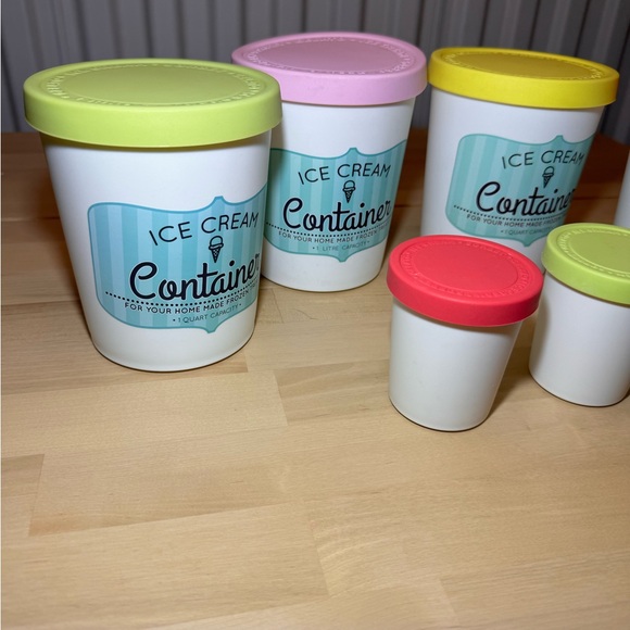 Colorful Ice Cream Containers Set - Picture 2 of 5